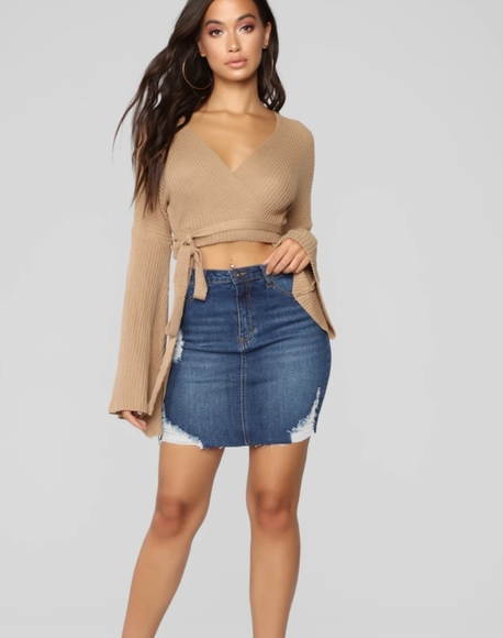 wax jean denim skirt